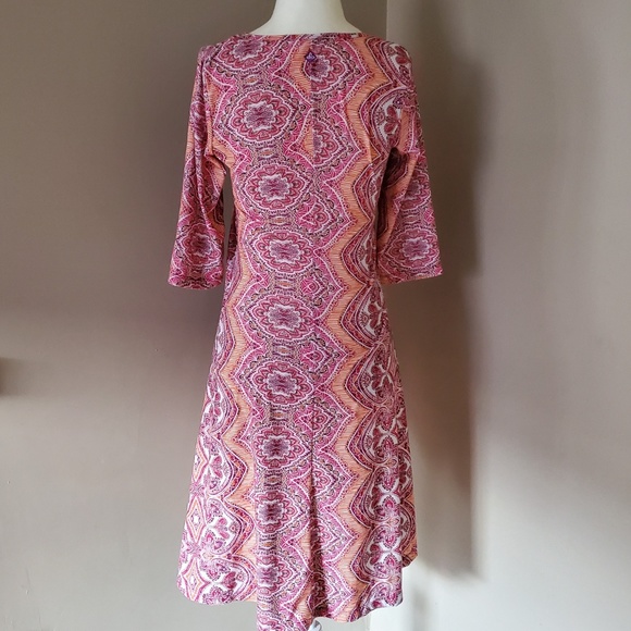 prAna Nadia Bali Print Faux Wrap Dress Size Small - Picture 2 of 8